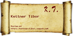 Kettner Tibor névjegykártya
